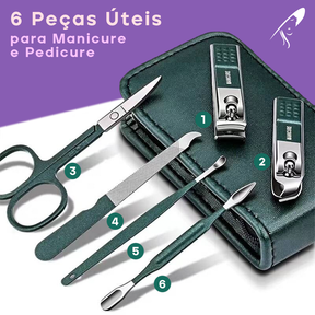 Kit Cortador 6 Peças Manicure e Pedicure | CeV